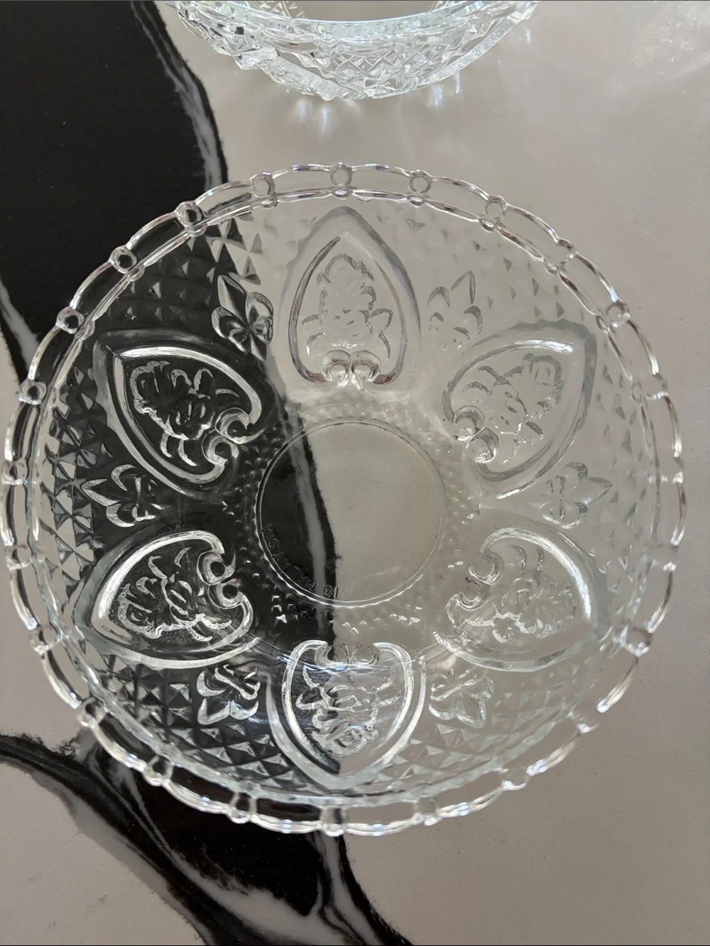 Clear Pressed Glass trinket, or dessert Bowls - Set of 4